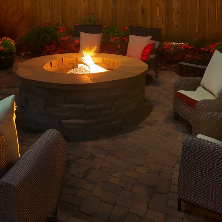 Green Horizons Landscaping patio installation and fire pit