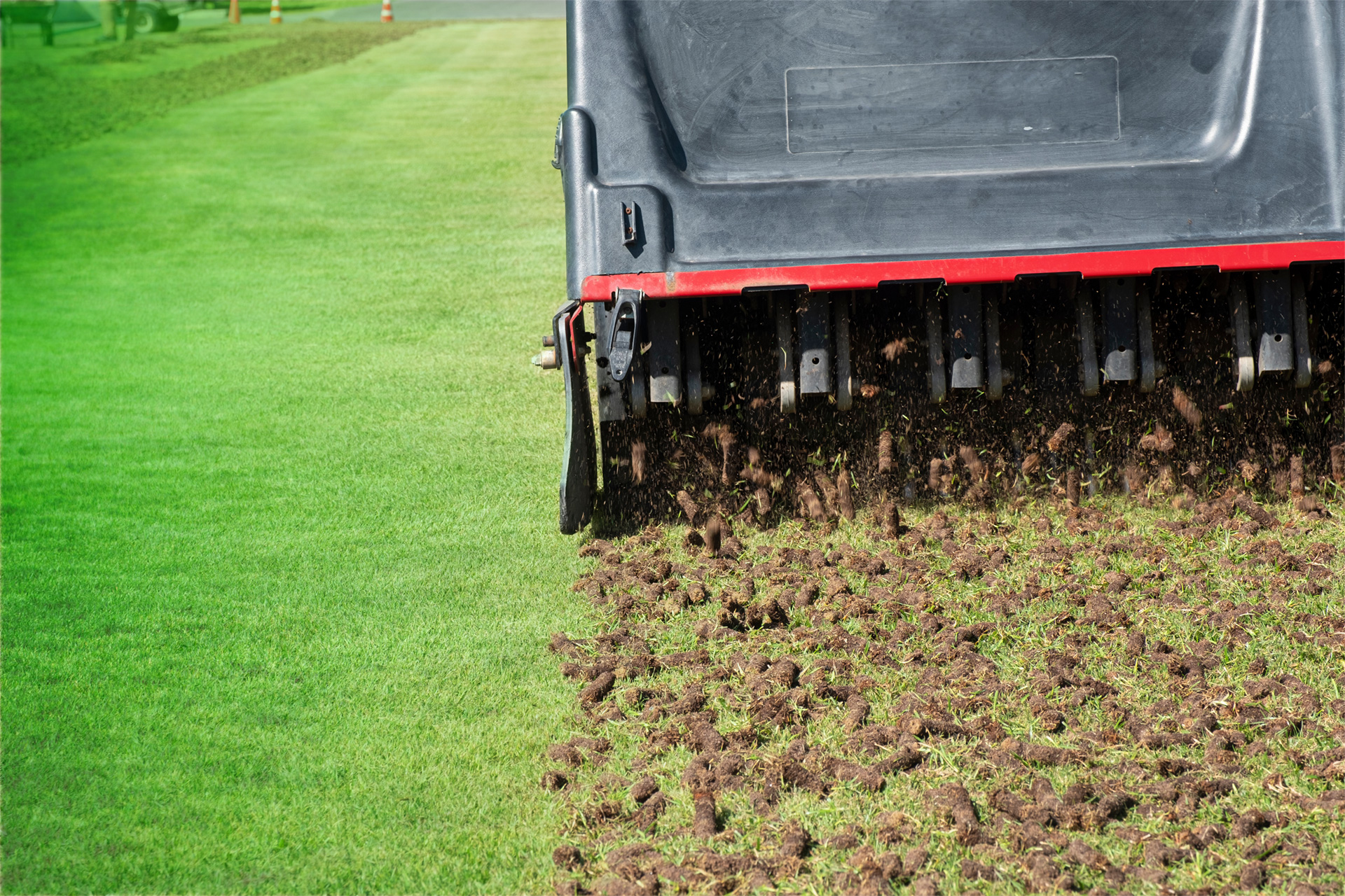 Green Horizons Landscaping power aerator for a healthy lawn