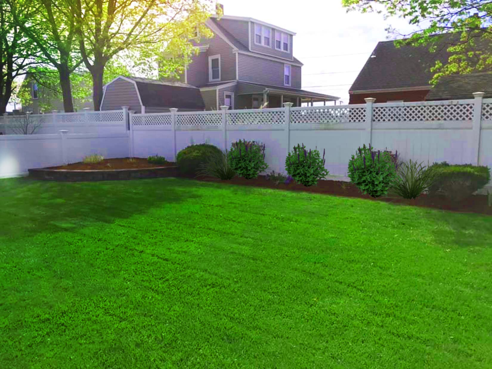 Green Horizons Landscaping law care, plants, trees, shrubbery, fencing, decks, stonework